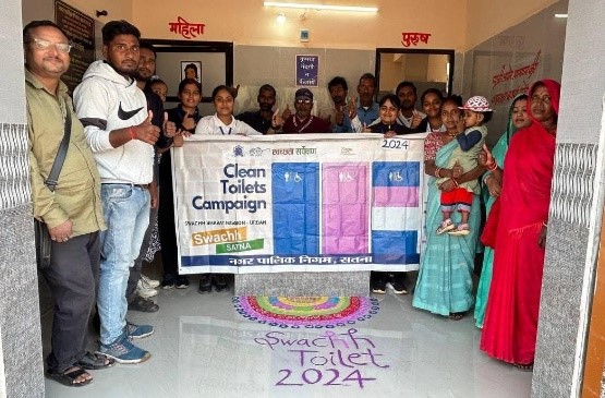 Swachhata Abhiyan run by Municipal Corporation's IEC team under Clean Toilet Campaign