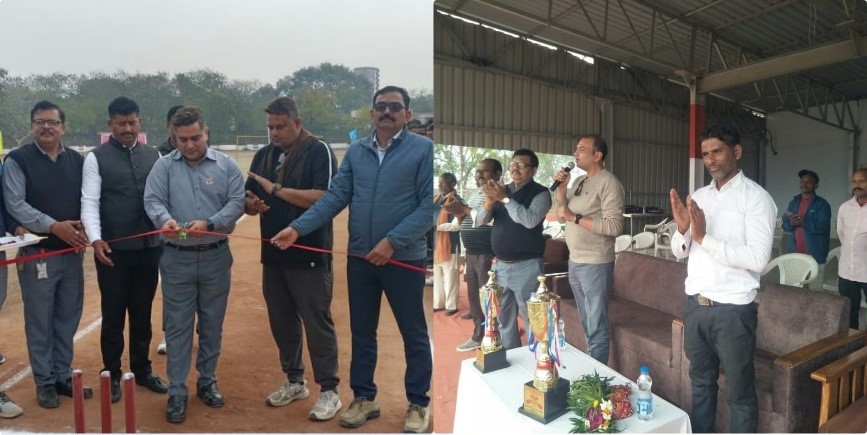 Cricket tournament organized by Maihar Cement Works under CSR fund.