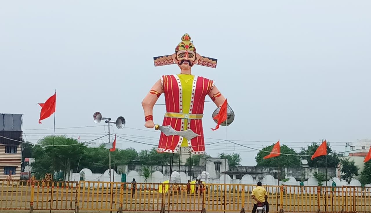 Grand event with traditional Ravana Dahan and colorful fireworks