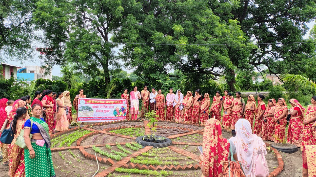 Training on nutrition garden given to Anganwadi workers of Mo. Barodia and Kalapipal