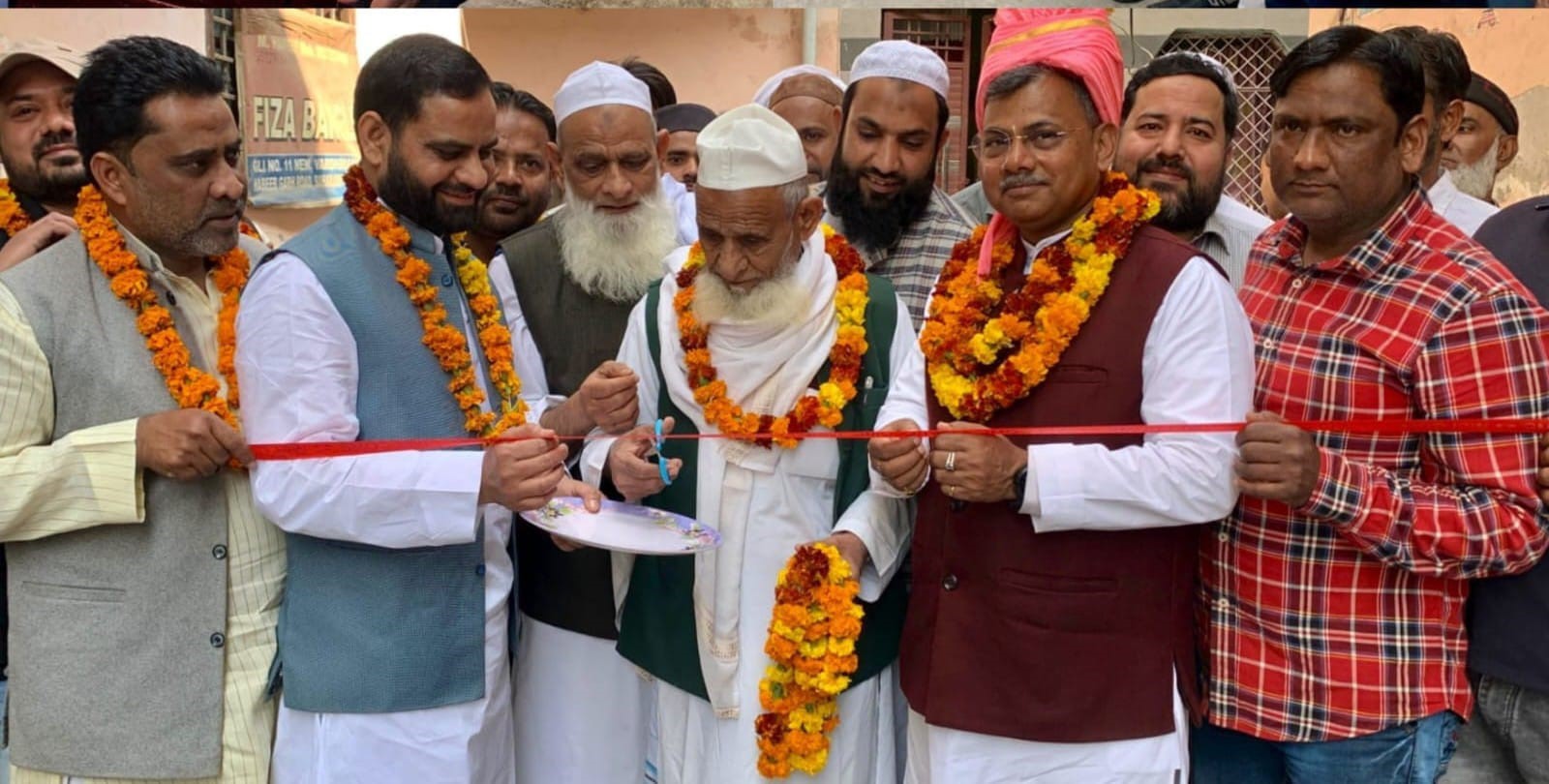 Mayor inaugurated the construction of CC road and drain in Habibgarh