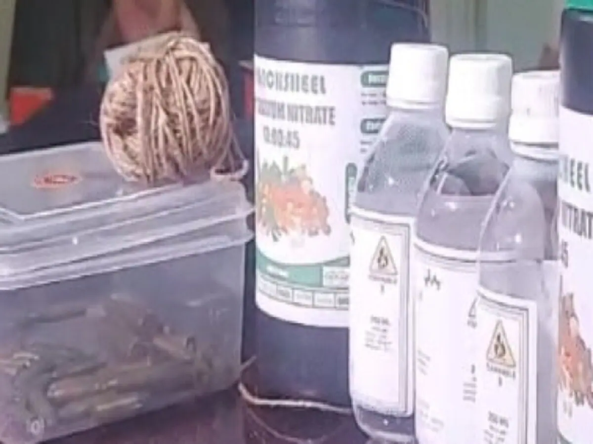 Bomb making material, 35 bullets seized