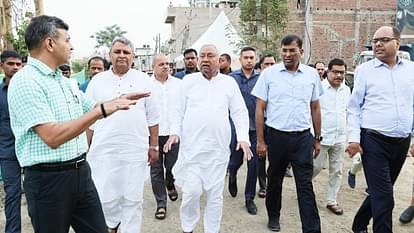 CM inspected the underground drain and road construction work from Saidpur Nala to Pahari