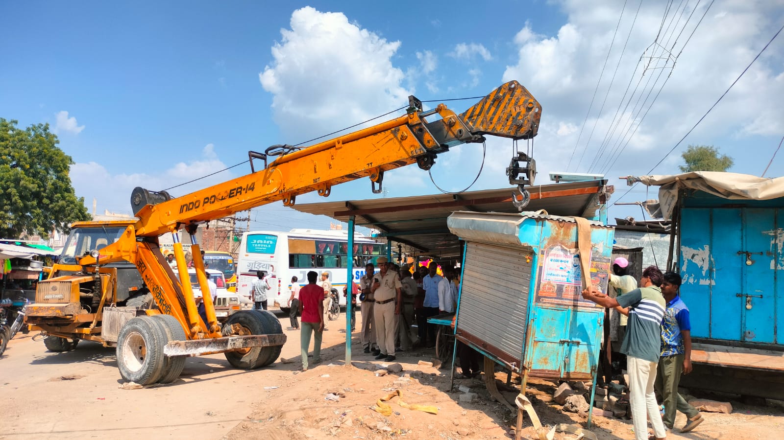 Encroachment removed from in front of Parshvanath temple on Merta Road on court's order
