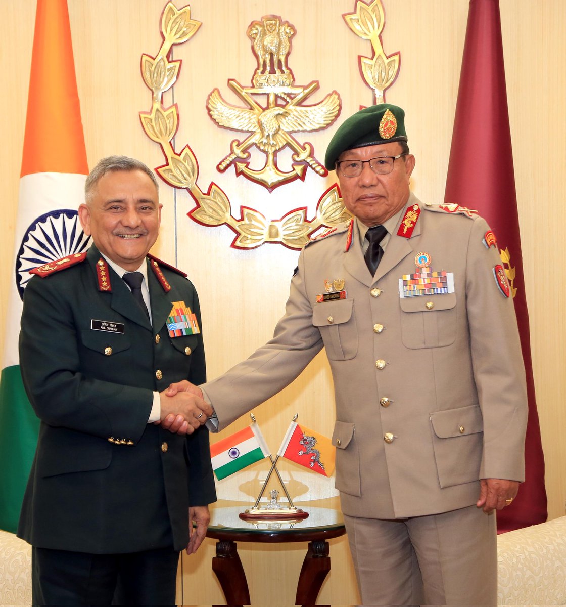 Bhutan's top army commander meets CDS General Anil Chauhan