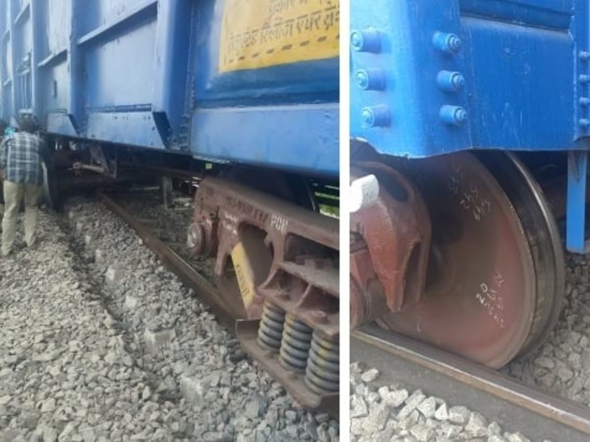 Coal laden goods train derailed in Bihar