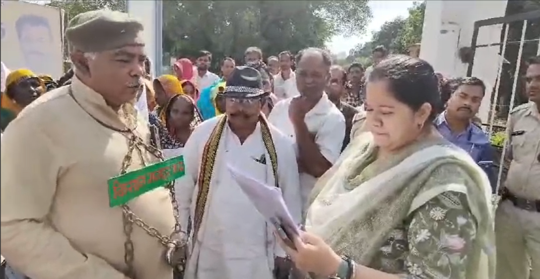 Angry villagers staged a sit-in in the Collectorate for not getting compensation to flood victims