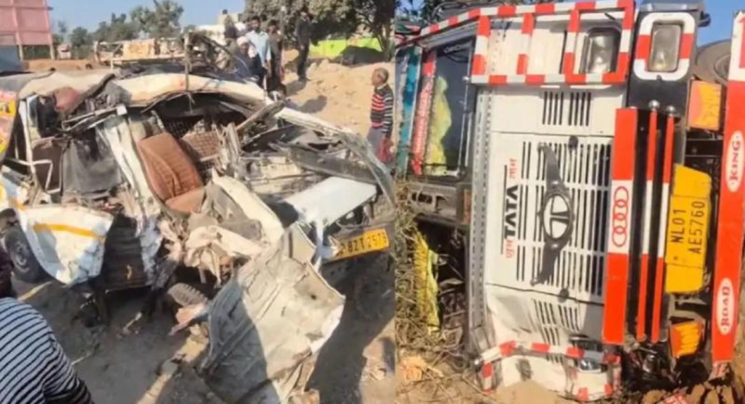Horrific road accident in Hathras, UP