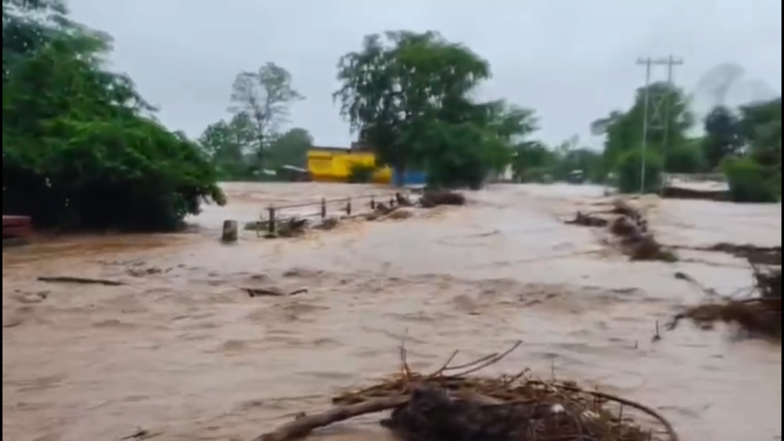 Road turned into a swamp in Katni due to rain