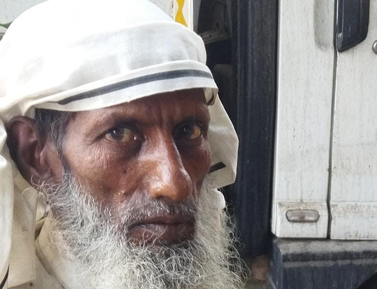 Beaten up with an old labourer who was irrigating the field