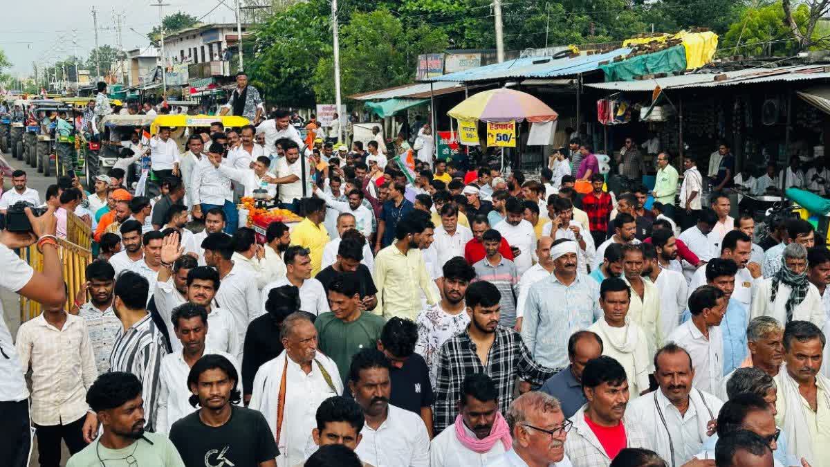 Police stopped Kisan Nyay Yatra in Indore