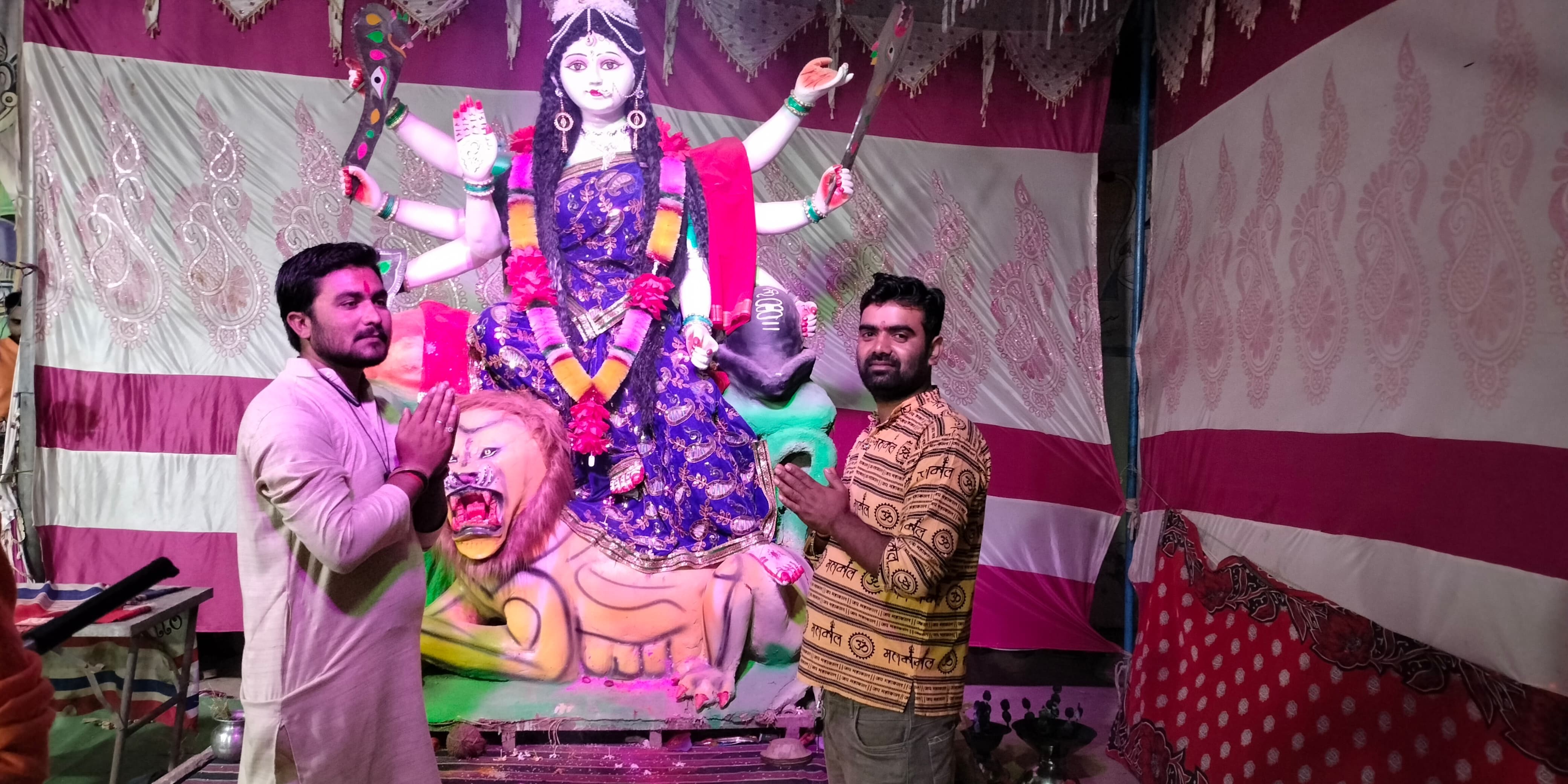 Maha Aarti of Maa Durga was organized at Tikaria Ramlila ground of Panna