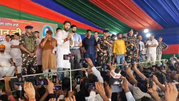 Chirag Paswan reached Hajipur for the first time after becoming a Union Minister
