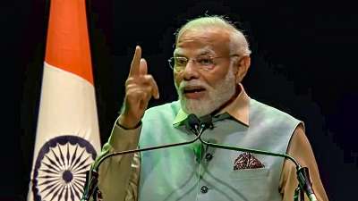 PM Modi begins his Paris address with 'Bharat Mata Ki Jai'