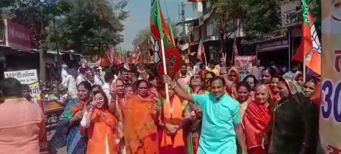 भारी जन समर्थन के साथ भाजपा  प्रत्याशी मधु गेहलोत ने किया  नामांकन दाखिल