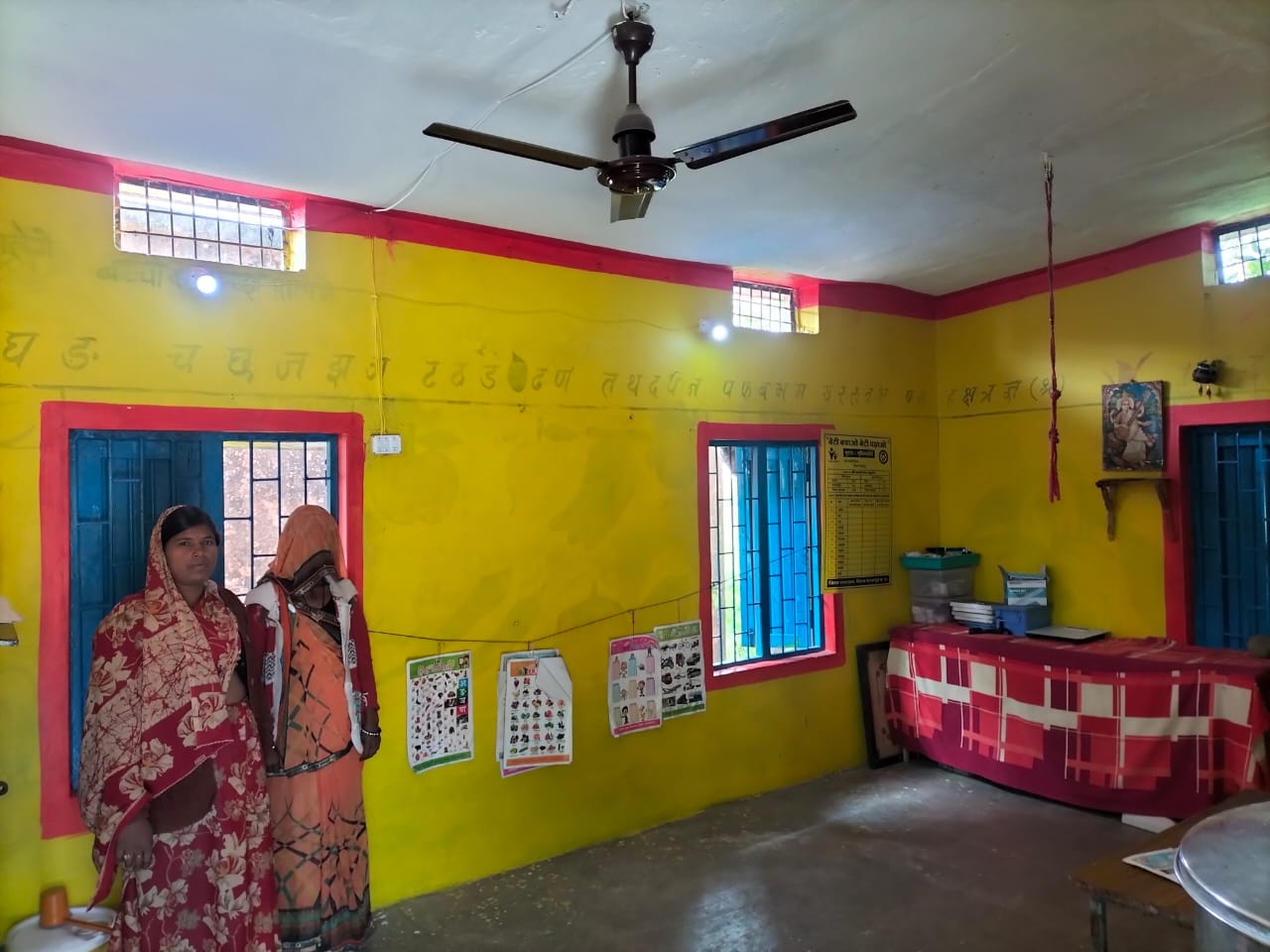 Solar panels were installed with public cooperation, Anganwadi centers were illuminated