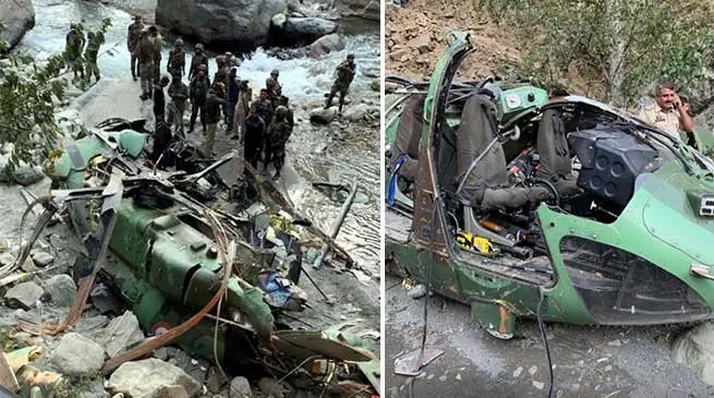 Indian Army's Dhruv helicopter crashes in Jammu and Kashmir's Kishtwar