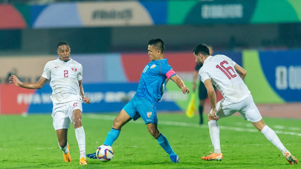 Indian football team suffered a crushing defeat
