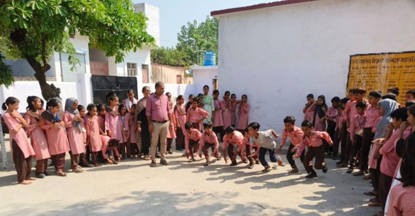 Sports competitions were held at the Gram Panchayat level.