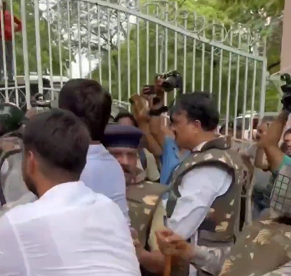More than 500 NSUI workers surrounded the university