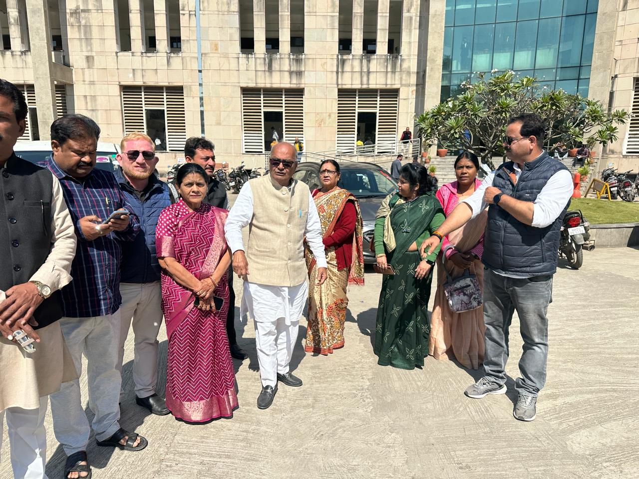 Former Finance Minister Jayant Malaiya appeared in the court regarding the case registered during the Congress rule