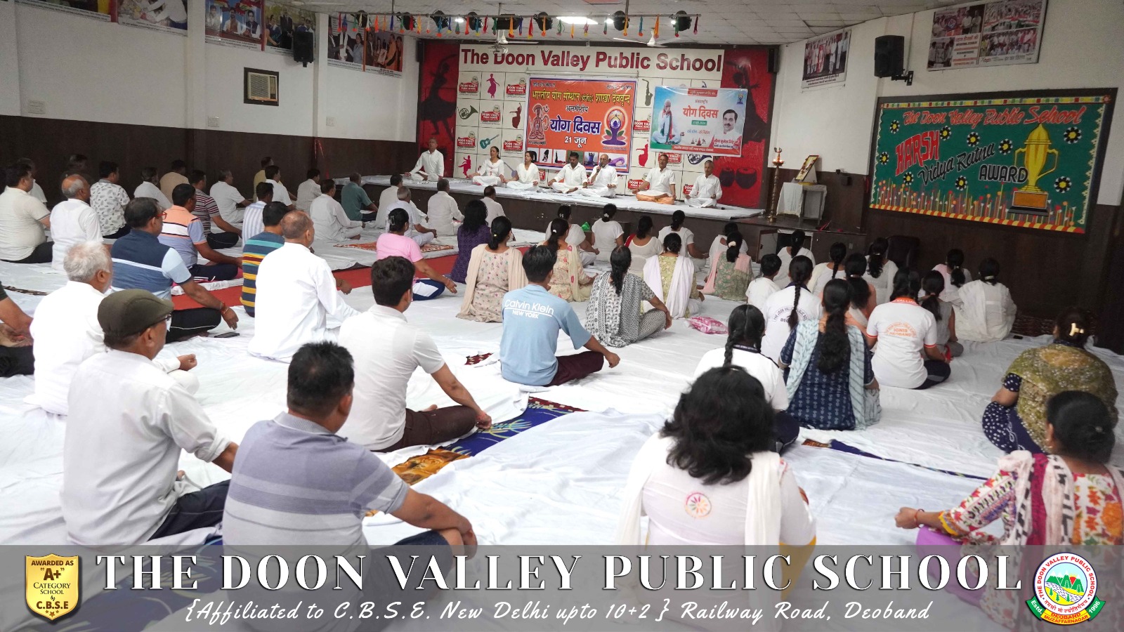 International Yoga Day celebrated with great pomp and enthusiasm in Doon Valley Public School, Deoband