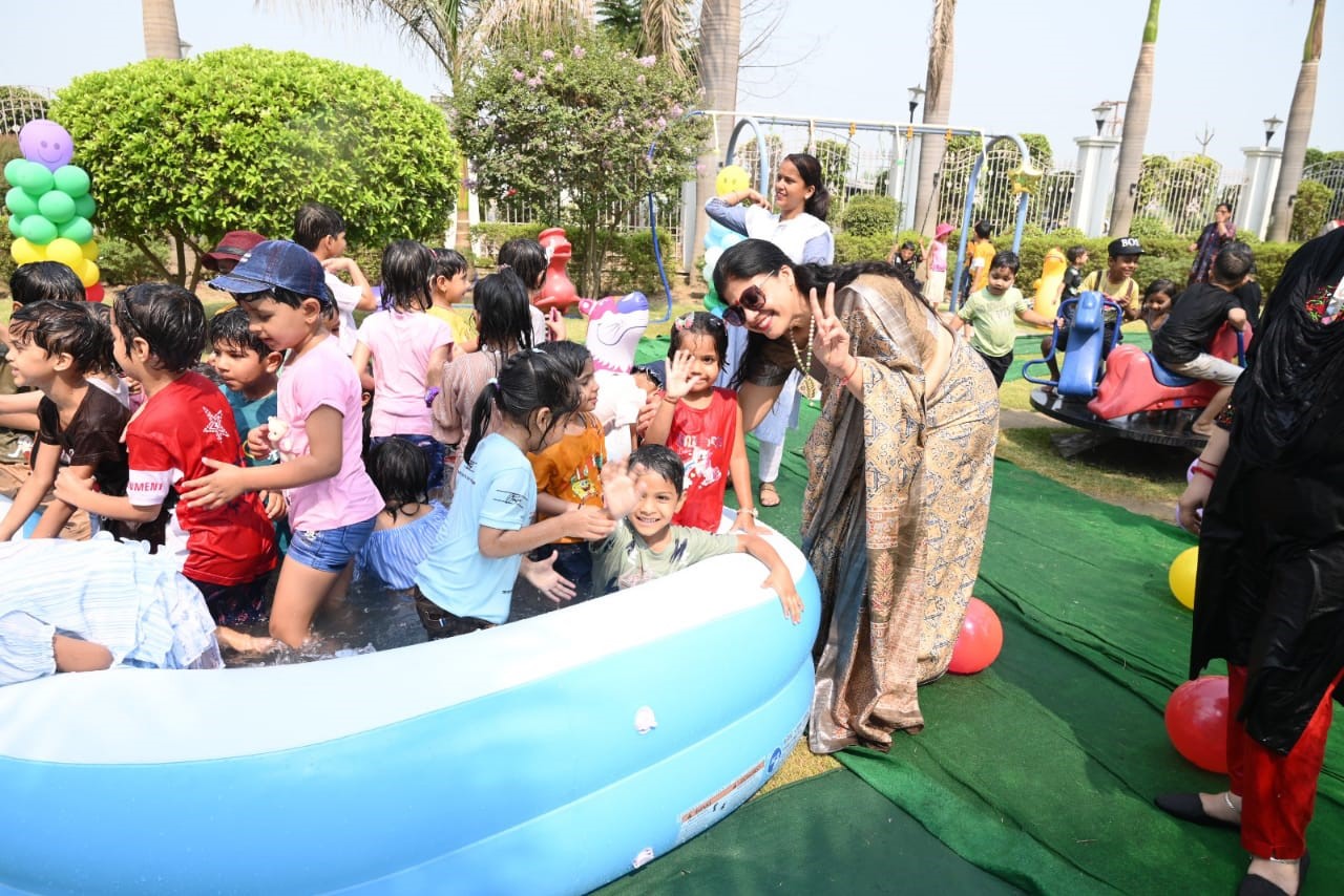 Pool party was organized for little kids in Deoband