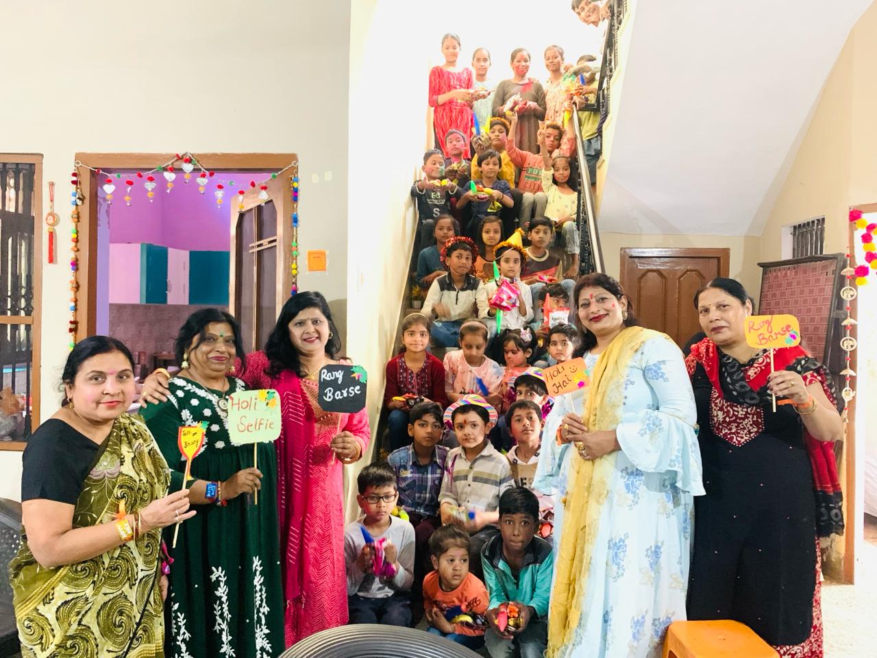 Education Welfare Trust celebrated Holi with great enthusiasm with little children