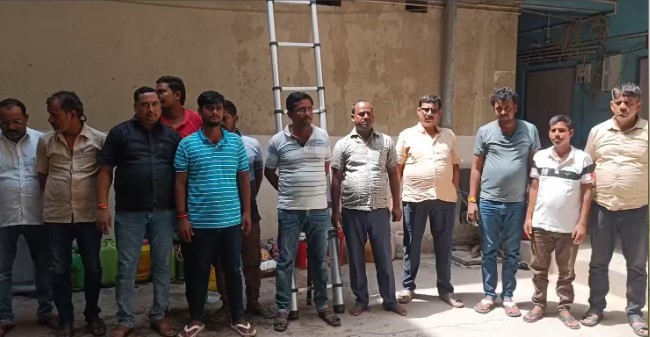 JDU block president and 14 others arrested