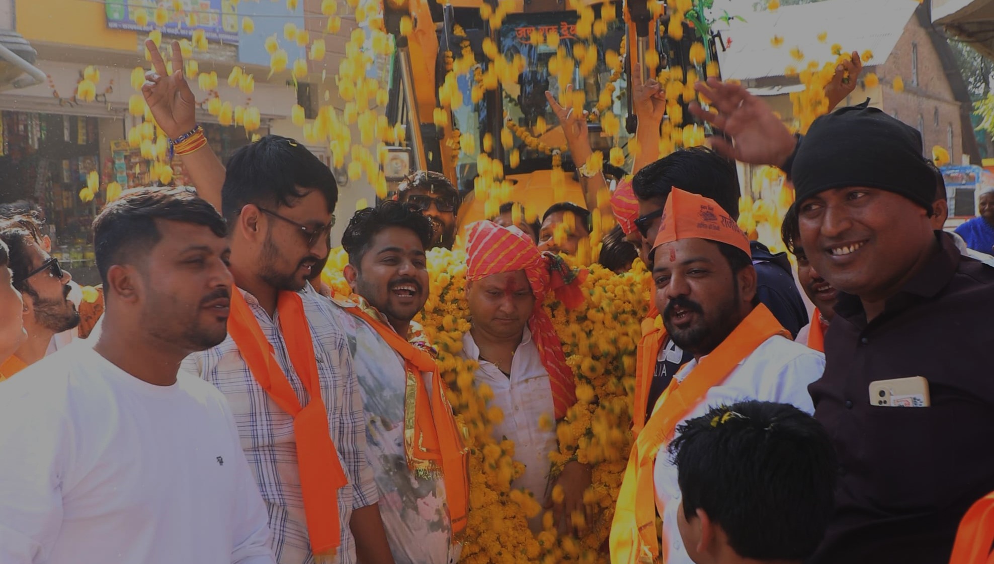 Dhar's nationalist candidate Rajeev Yadav did public relations in various wards of the city