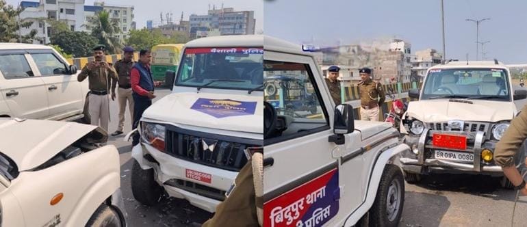 Collision between two administration vehicles in Patna