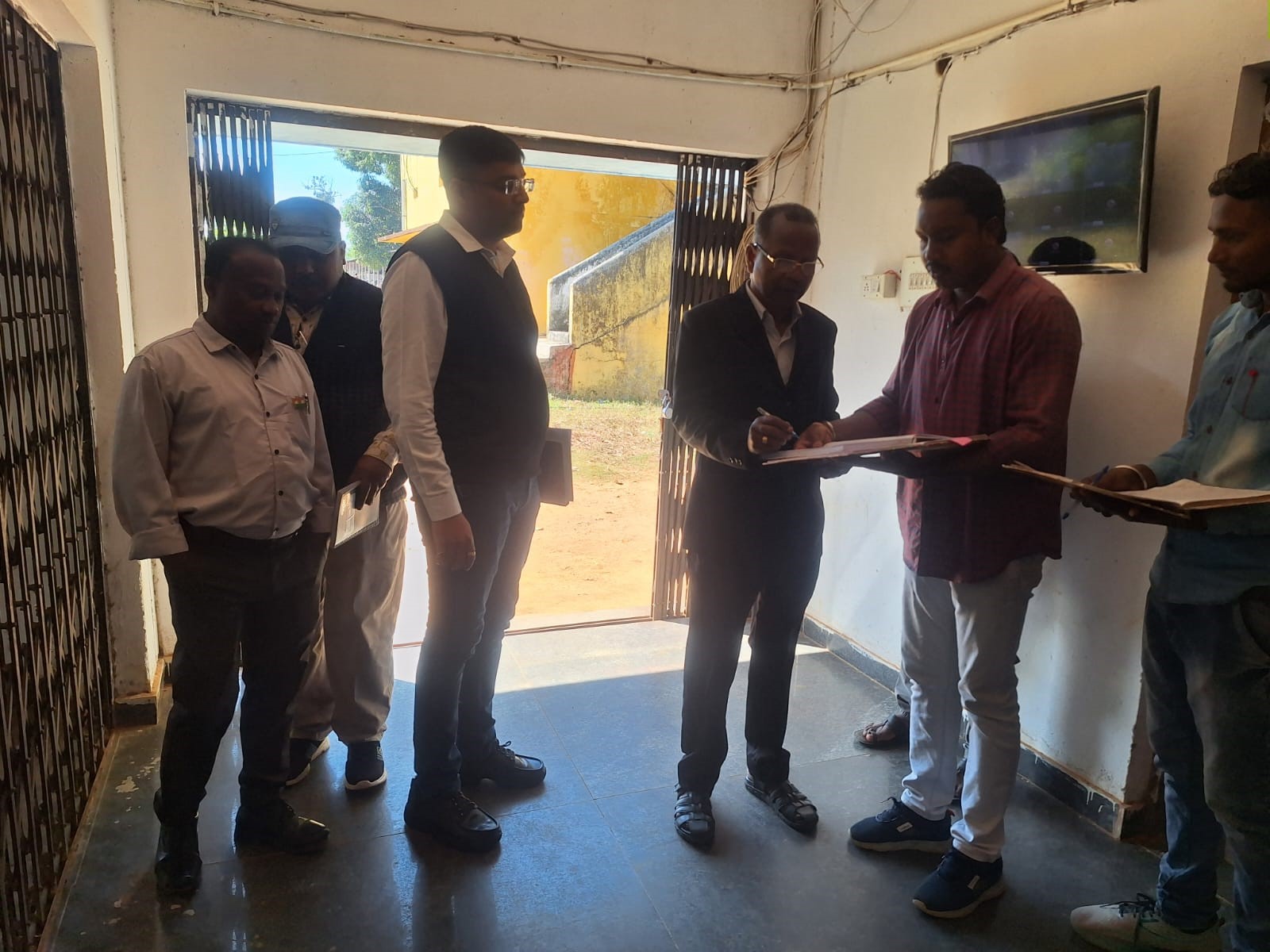 Collector did monthly inspection of Electronic Voting Machine Warehouse
