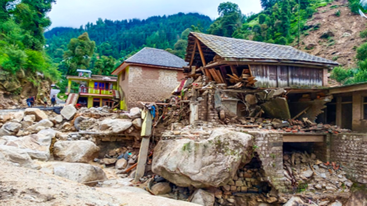 Devastation in Mandi, Himachal Pradesh