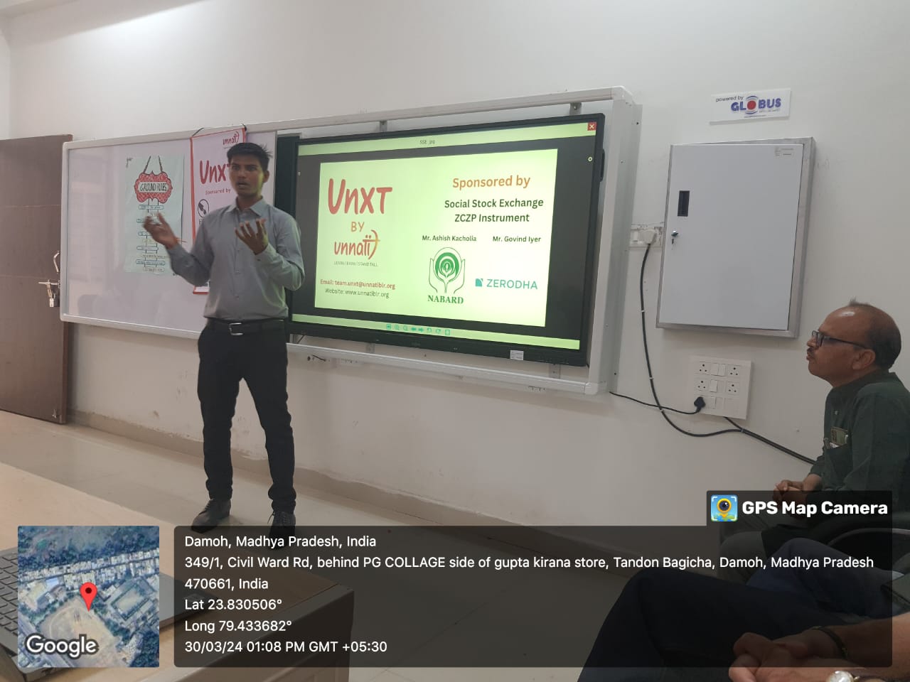 30 day training on spoken English completed in PG College